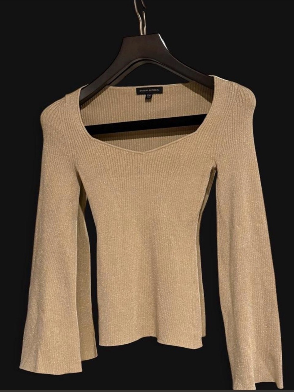 Banana Republic Lustro Lurex Top Size XXS Color Prosecco